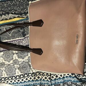 Nine West Pink and Brown Tote Bag